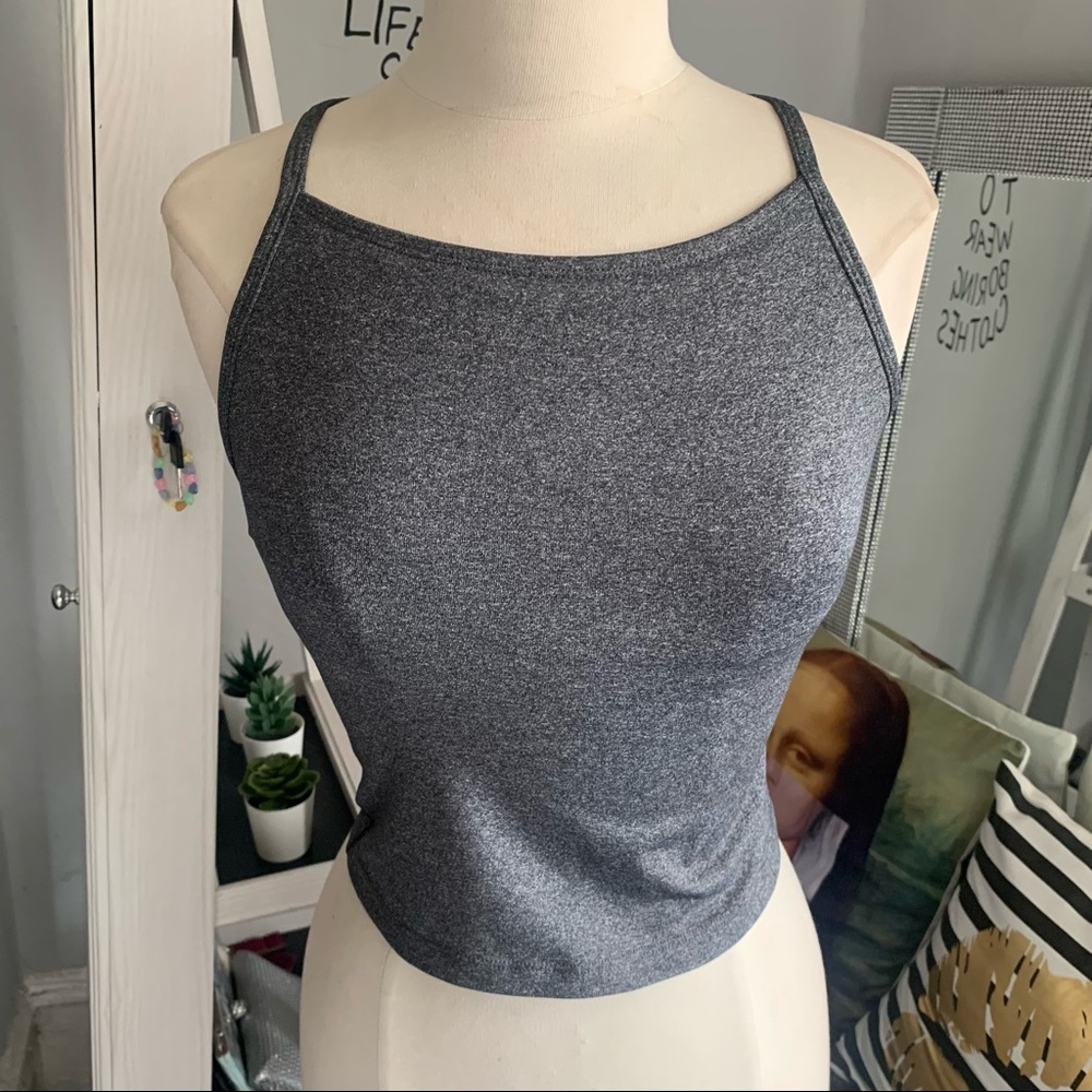 Lady foot locker | athletic top with built in bra size small